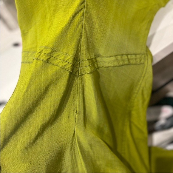 NWOT Victory Beckham gathered v neck midi dress size 2 parakeet green - Picture 15 of 15